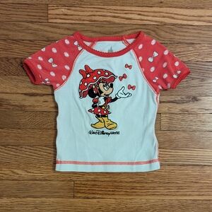 Disney Minnie Mouse Red and White Kids Shirt